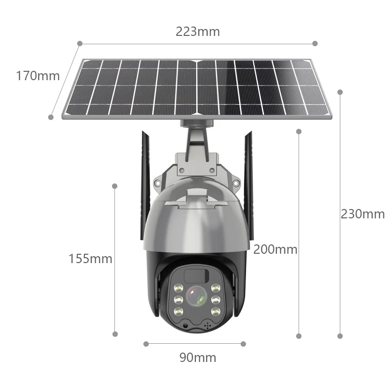2Mp 1080P Low Power Comsunption Solar Battery Power 4G/ Ip Camera Outdoor Water-Proof Home Security Cctv Monitor