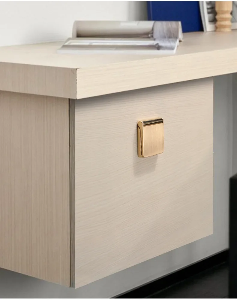 Description Picture 5 of itemDark Handle of Chest of Drawers Slot-free Invisible and Plain Paperback Cabinet Wardrobe Door Handle Modern Simple Gold Handle