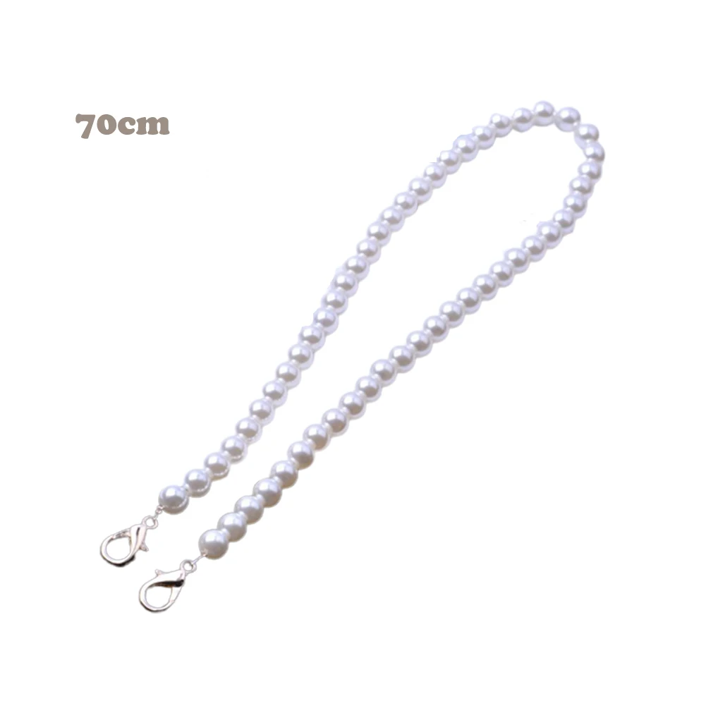 Handbag Replacement Big Pearls Chain Shoulder Bag Strap DIY Purse Chains Handles New Bag Accessories 30/50/70/90CM