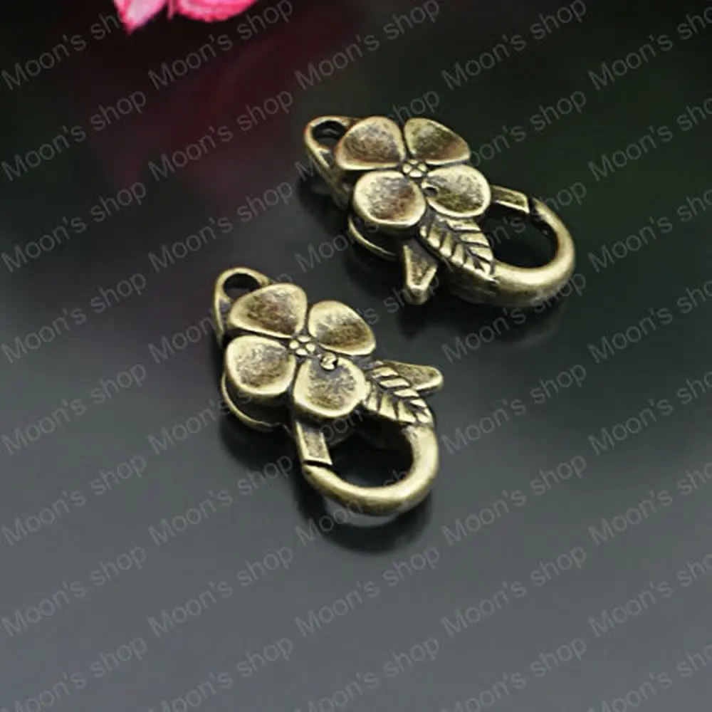 

(JM180) оптовая продажа 25*15 мм Фотоэлементы крест цветок сплав Лобстер Застежки Diy фурнитура 10 штук