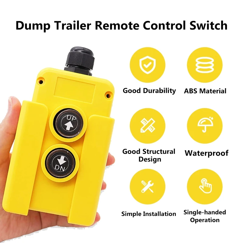 12V DC Up Down Control Switch Waterproof Button Hydraulic Pump Power Acting Lift Unloading Truck