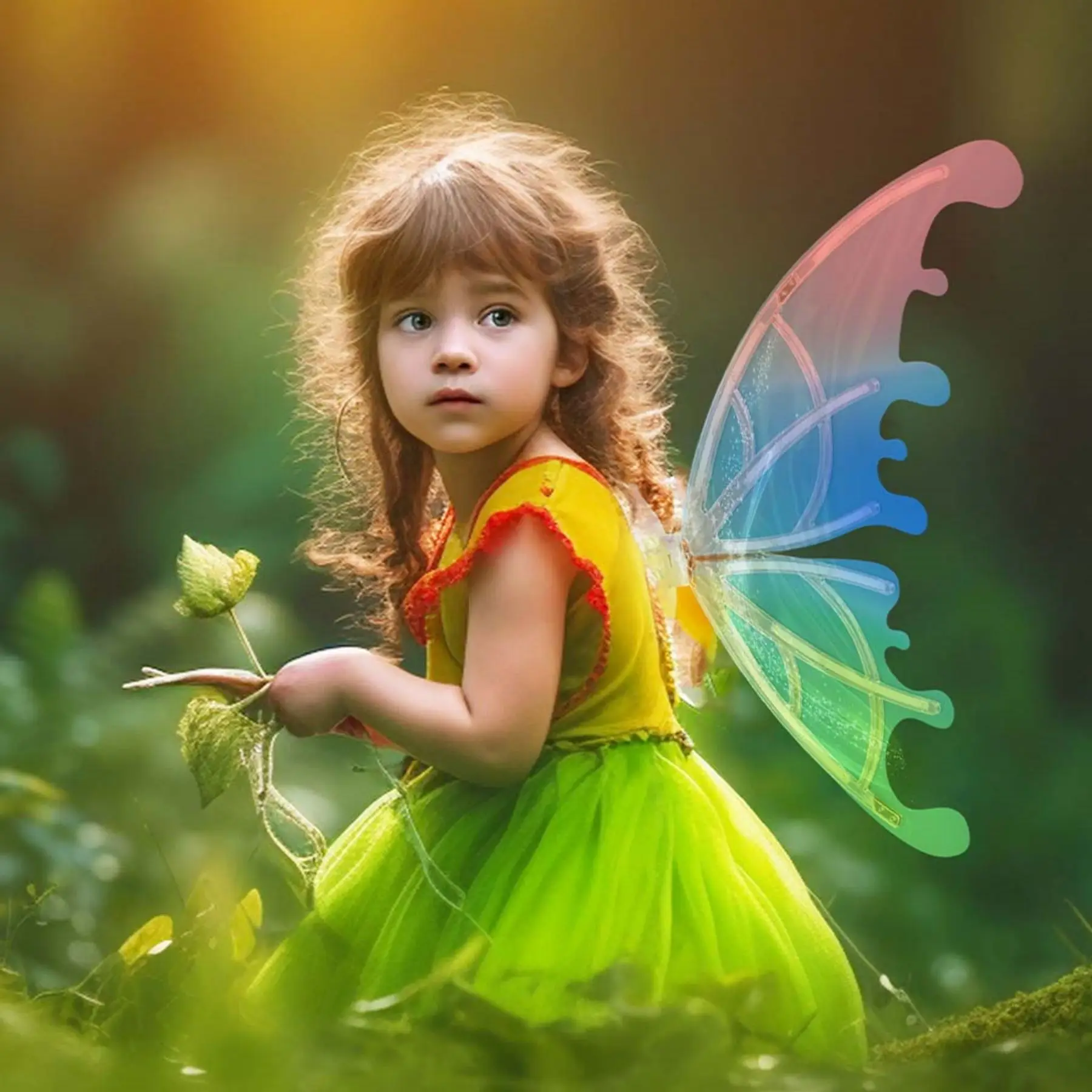 Colorful Wings glittery dress up LED angel butterfly wings for girls and women perfect for Halloween cosplay and bir