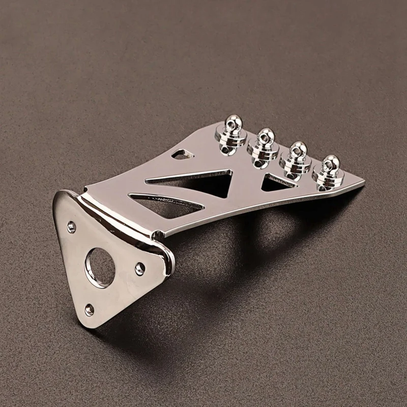 4 Strings Banjo Tailpiece For Guitar Replacement Accessory,Silver