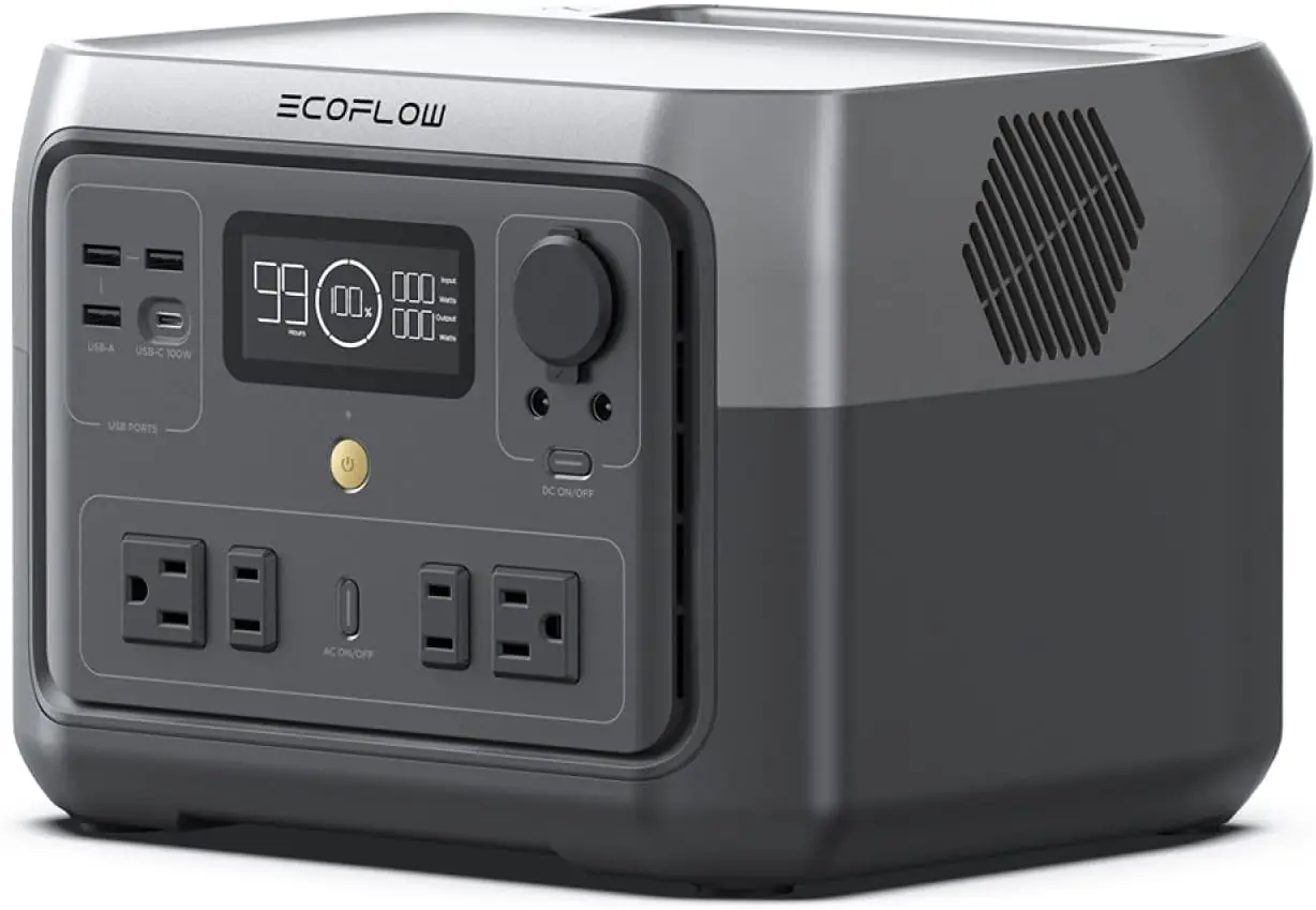 

499Wh LiFePO4 Battery/ 1 Hour Fast Charging, Up To 1000W Output Solar Generator for Outdoor Camping/RVs/Home Use