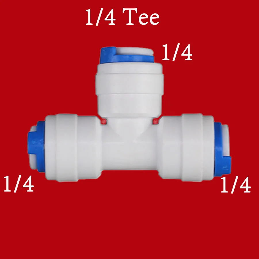 Water Purifier Accessories 1/4" 3/8" OD Hose to 1/4" 3/8" 1/2" Aquarium Quick Fitting RO Water Pipe Coupling