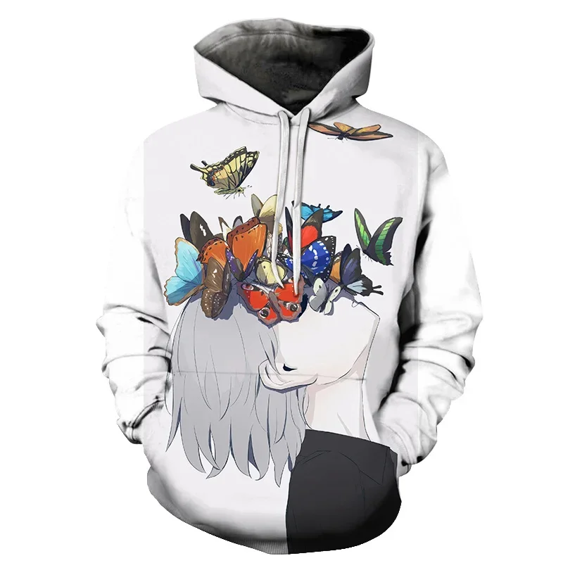 3D Night Printed Men's Hoodie 8