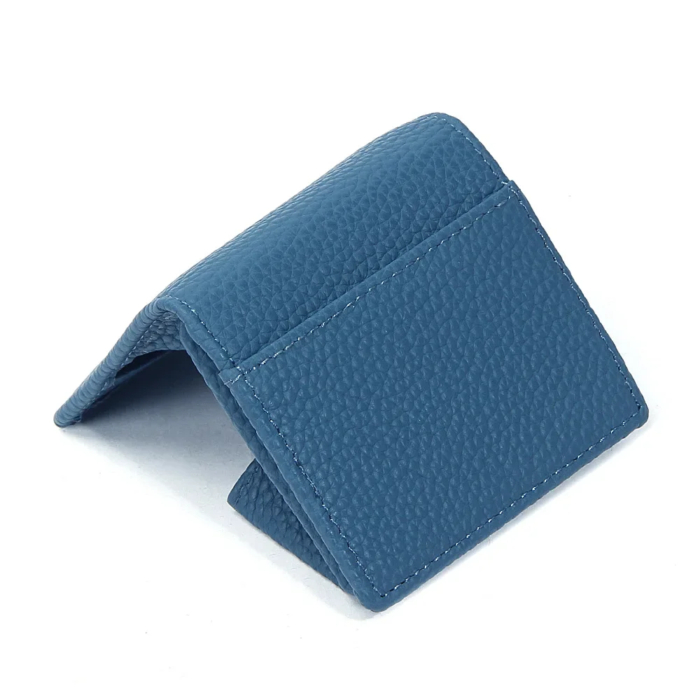 New Genuine Leather Coin Pouch Mini Change Holder Mini Snap Pocket Wallet for Men Women Minimalist Change Purse for Kids Storage