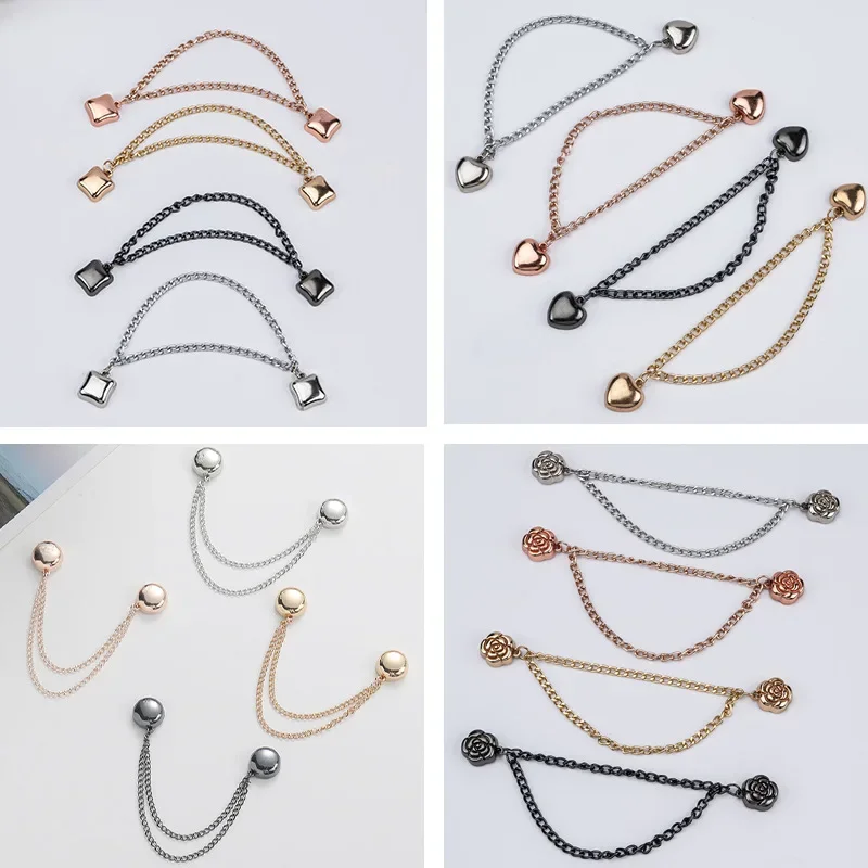 2Pcs/set Magnetic Clothing Clips Magnet Brooch Boutonniere Pins Delicate Multi-Functional Clothing Accessories 5