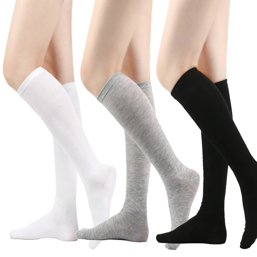 Black White Striped Long Socks Women Sexy Over Knee Thigh High Socks Over The Knee Stockings Ladies Girls Warm Long Tube Socks