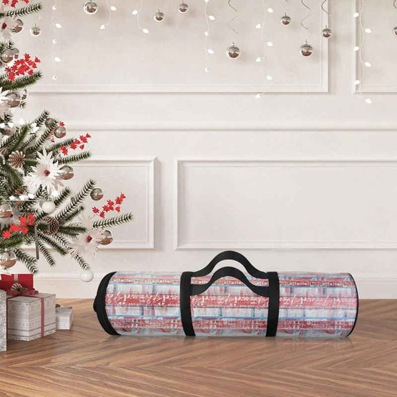 Christmas Wrapping Paper Storage Bag Durable Underbed Xmas Gift Wrap Organiser Easy Carry Handles Clear Waterproof PVC Bag gift wrapping organizer
