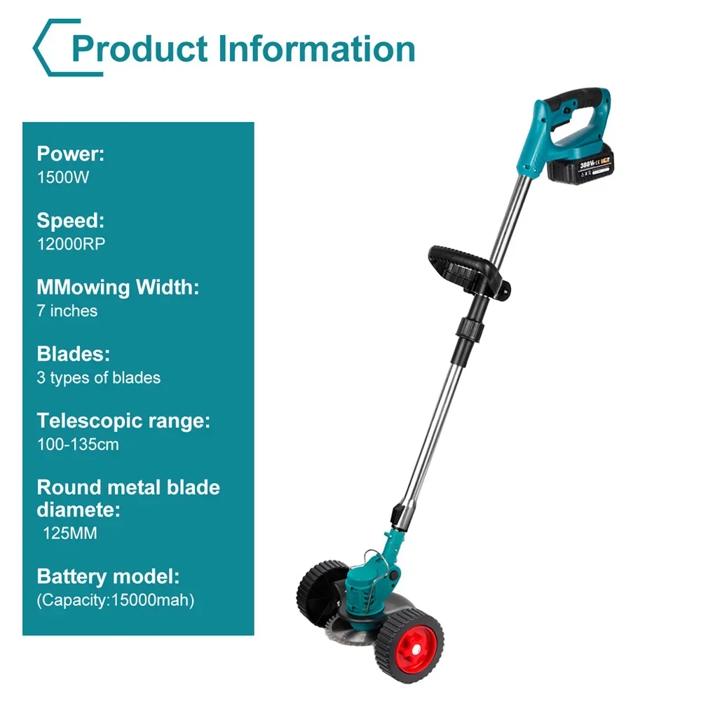 Hand-Held Electric Folding Mower With Adjustable Length 100CM-135CM For Home Gardening Pruning Tools For Makita 18V Battery 3