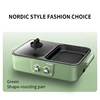 Shabu baking integrated pot smokeless non-stick separate pot small electric hot pot frying shabu 4