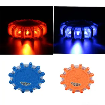 Sicurezza stradale di emergenza Sicurezza stradale Lampeggiante Avvertimento Luce allarmante 9 modalità 12 LED Base magnetica Disco Faro per auto Camion Barca