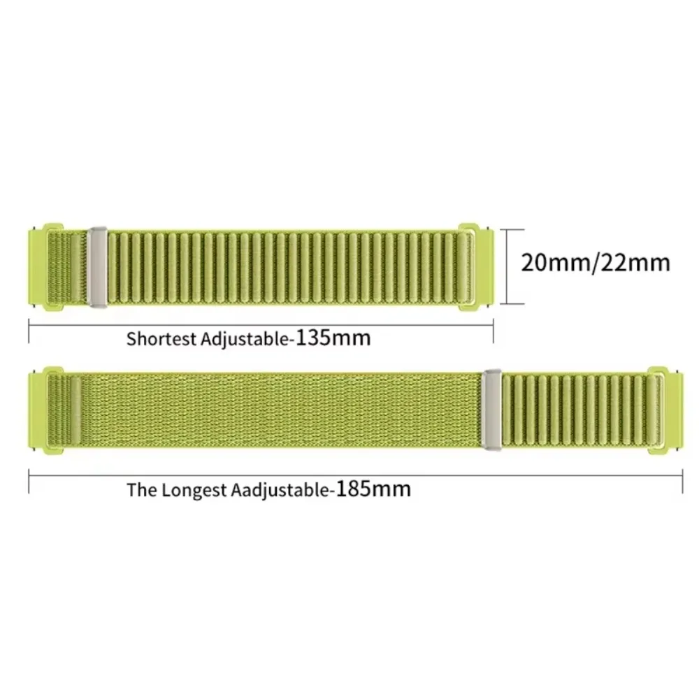 Breathable Braided Nylon Watch Band - Adjustable 18/20/22mm Strap