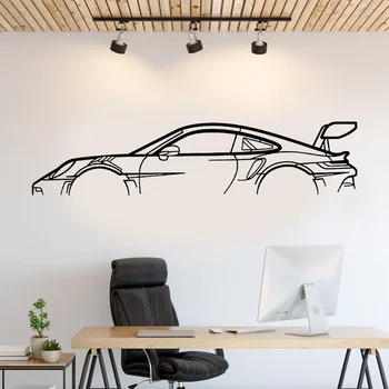 Silhouette per auto Adesivo da parete in vinile Decorazioni per la casa Centro di servizio automobilistico Garage Auto Negozio di bellezza Decorazione Decalcomanie Murales