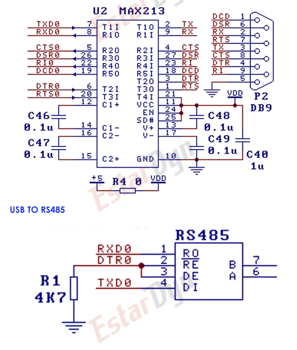 Typ-C ch343p ch340k Modul USB zu ttl/uart USB zu Hochgeschwindigkeits-asynchrone serielle Schnitts telle mcu serielle Schnitts telle herunter laden – Detail 4