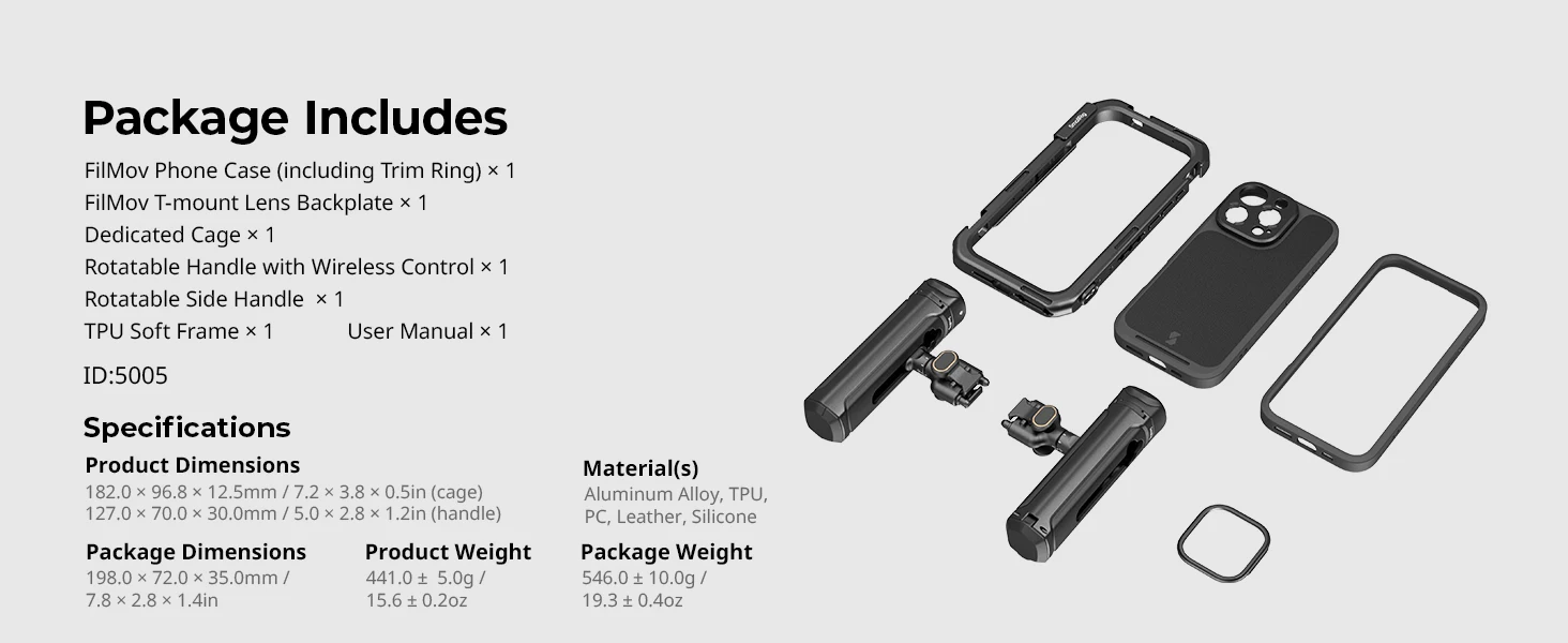 Small rig mobile video cage basic edition für iphone 16 pro/für iphone 16 pro max für video aufzeichnung/youtube/live streaming – Detail 30