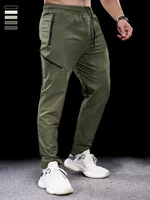 Pantalon de sport décontracté pour hommes, séchage rapide, vêtements d'entraînement, de course, de Fitness, avec poche à fermeture éclair micro-élastique, nouvelle collection automne hiver 3