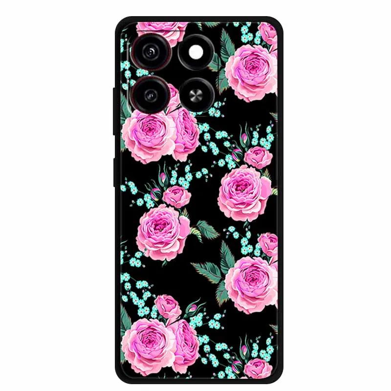 Cute Cartoon Cat Black Silicone Soft Shockproof Phone Case Cover