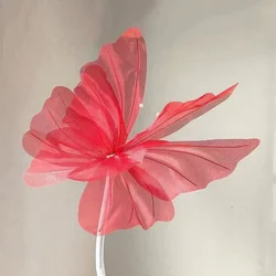 Realistic 3D Butterfly Decoration for DIY Photography and Seasonal Home Decor (Red)