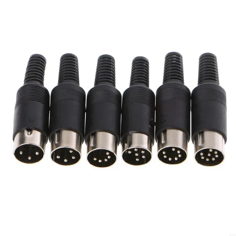 Universal Male DIN Plug Socket Connector for Chassis Cable Mounting (Multi-Pin Options)