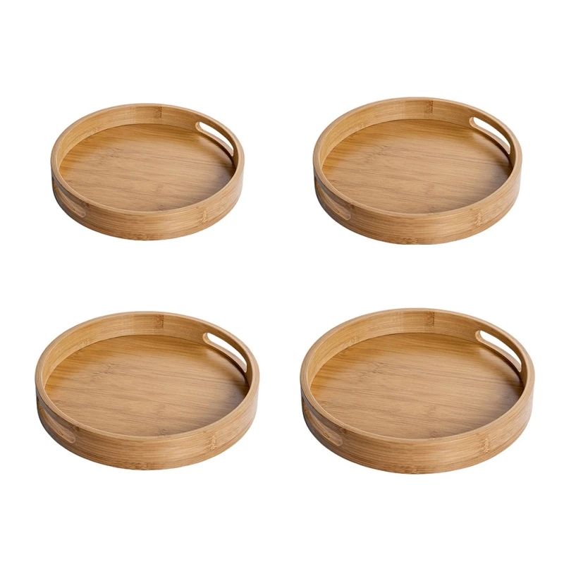 Wooden Round Serving Tray Decorative Bamboo Plate 13 S3bed09d1889949fcbfecc8d80f2b999cj