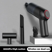  8000Pa Wireless Car Vacuum Cleaner Cordless Handheld Auto Vacuum Home & Car Dual Use Mini Vacuum Cleaner With Built-in Battrery 