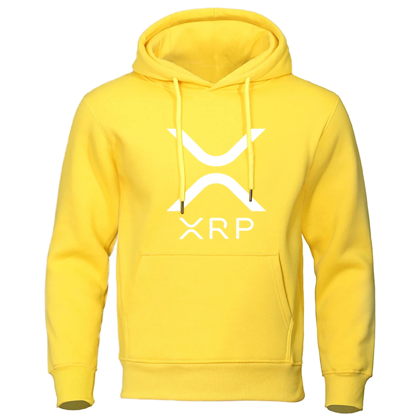 Cotton Pullover Hoodie for Men with Ripple XRP Logo