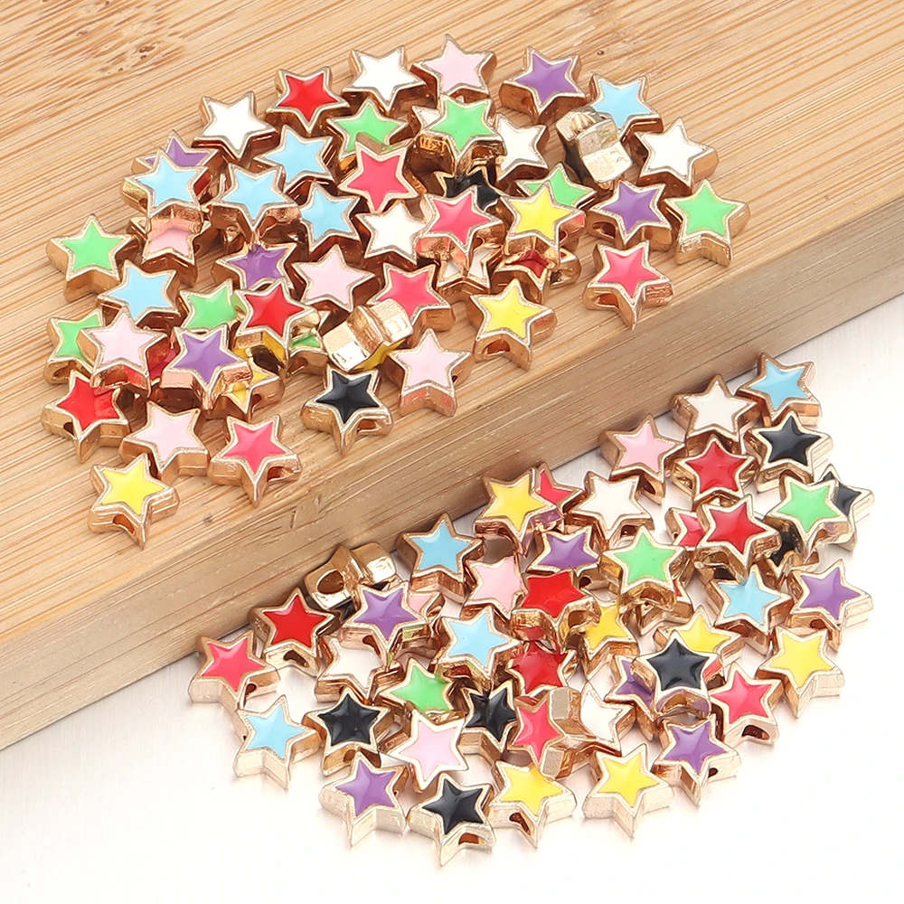 10 teile/los 8mm Legierung Doppelseitige Liebe Herz Emaille Perlen für Schmuck Machen Charms Lose Spacer Perlen DIY Armband halskette – Detail 12