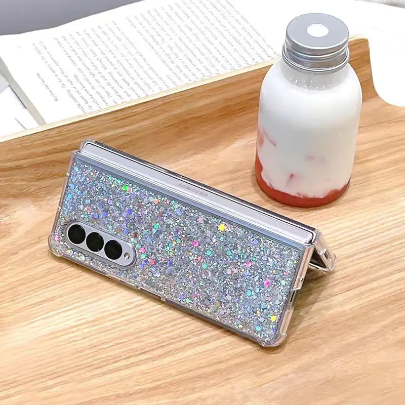 For Samsung Galaxy Z Fold 3 4 5 6Luxury Crystal Glitter Fantasy Shining Shockproof Phone Case Cover_voghion.com