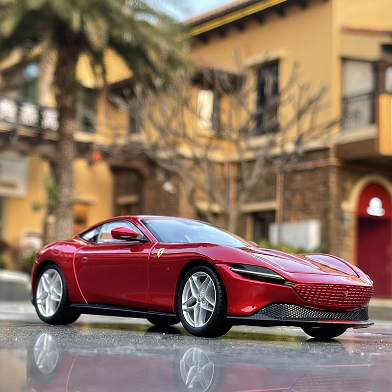 Bburago 1/24 Ferraris ROMA 합금 레이싱 카 모델, 다이캐스트 금속 장난감, 슈퍼 스포츠카 모델, 시뮬레이션 컬렉션, 어린이 선물