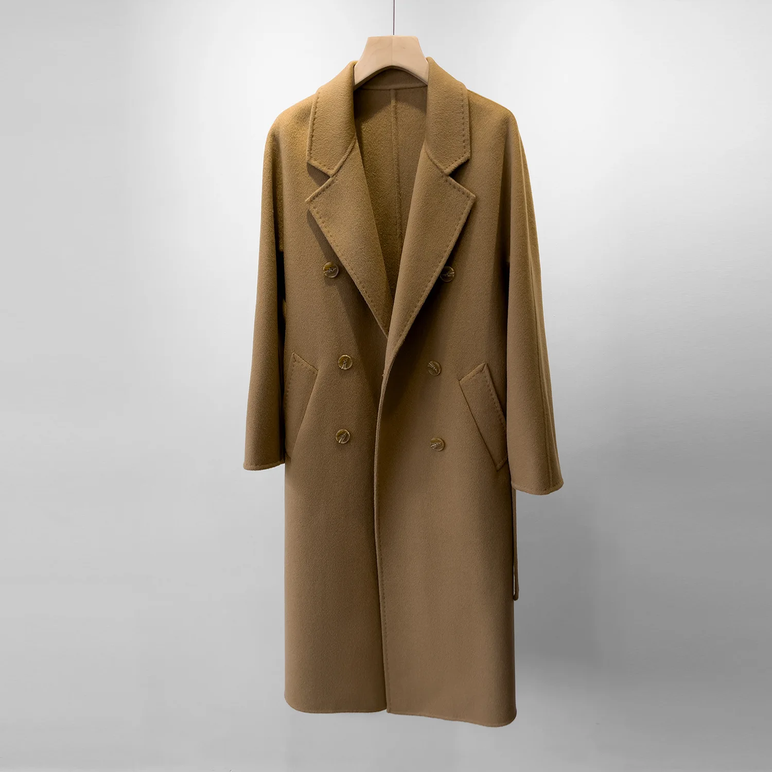 

【 100% Australian Ultra-Fine Wool 】 801 Version Double-Sided Woolen Coat Women's Mid Length Autumn C21170