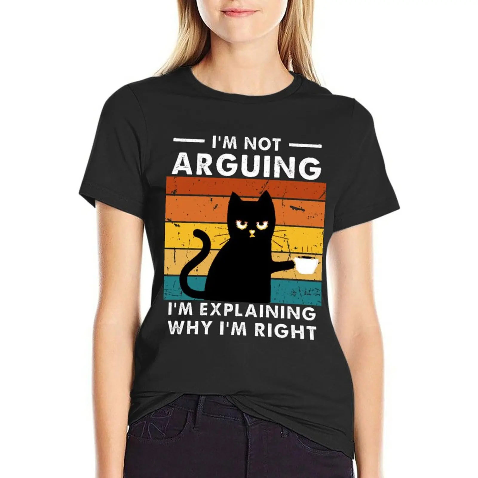 

Im not arguing I'm explaining why I'm right T-shirt graphics female t-shirt dress for Women long