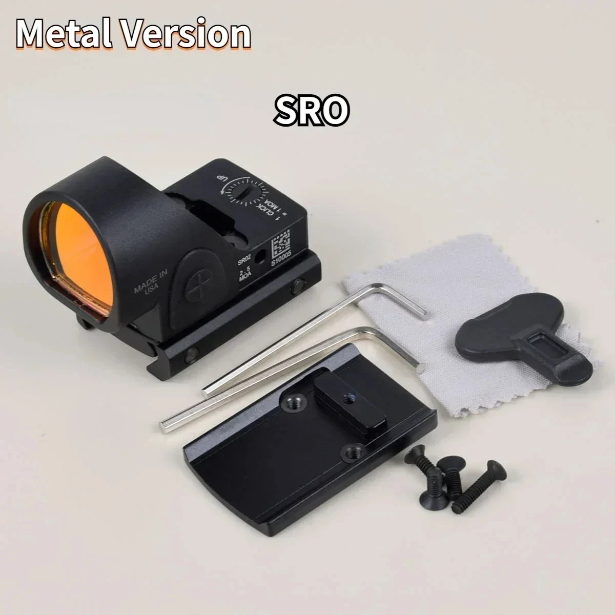Description Picture 5 of itemMetal RMR SRO MRO Red Dot Sight Tactical Glock Mount Pistol Rifle Compound Sight Reflection Hologram Riflescope hunting Optics