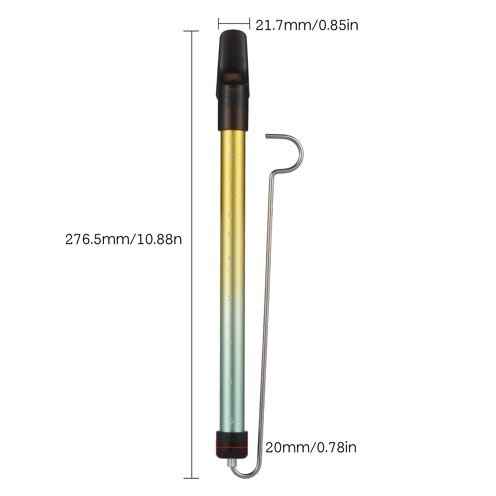 C key flute Metal Slide Whistle Scale Sliding Flute with Steel Sliding Rod Musical Instrument Toy for Children Kazoo Flute for Parent-Child
