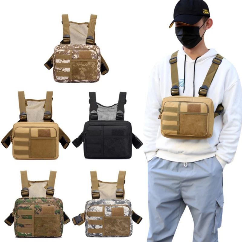 

Hunting Bags Tactical Backpack Outdoor Chest Bag Running Sports Vest Bag Camouflage Functional Trend Backpack Leisure Vest Bag