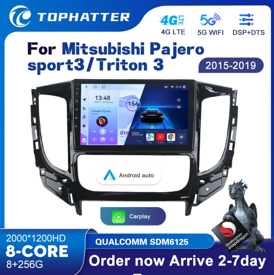 

Android 13 Carplay For Mitsubishi Pajero sport3/Triton 3 2015 2016 2017 2018 2019 Car Radio GPS Multimedia Video Player ﻿