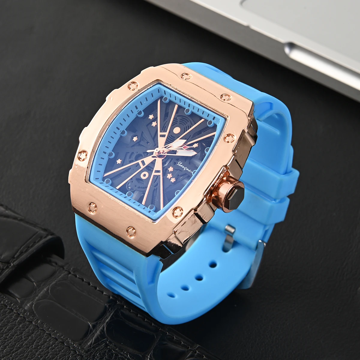 

2024 New Fashion Top Men Luxury Watches Mens Big Silicone Jelly Casual Quartz Watch For Gift Relogio Masculino Male Wristwatches