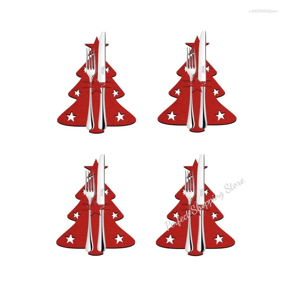 24 Pièces Paniers à Couverts Noel Sac à Couverts Sapin De Noël Feutre De Noël Porte-Couverts Pour Couteau Fourchette Vaisselle (Rouge E Vert) | Leroy Merlin