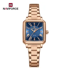 Elegant NAVIFORCE Luxury Women's Quartz Watch - 30m Waterproof Stainless Steel Fashion Timepiece (RGBE)