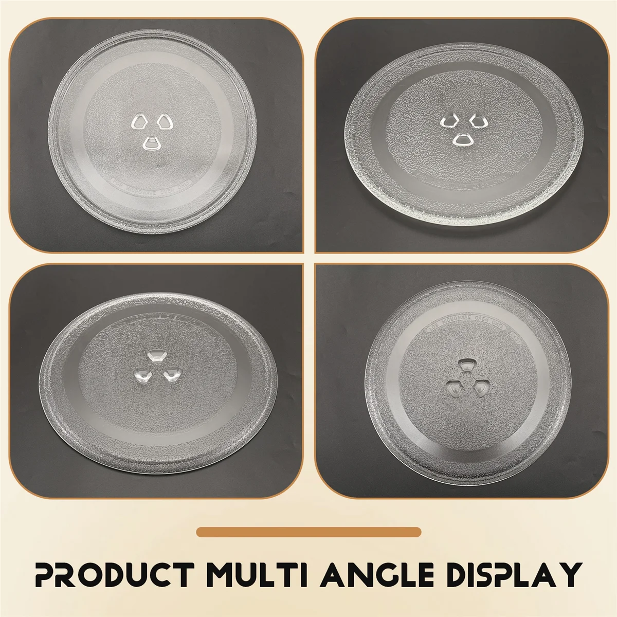 MSOR Microwave Plate Spare Microwave Dish Durable Universal Microwave Turntable Glass Plate Round Replacement Plate