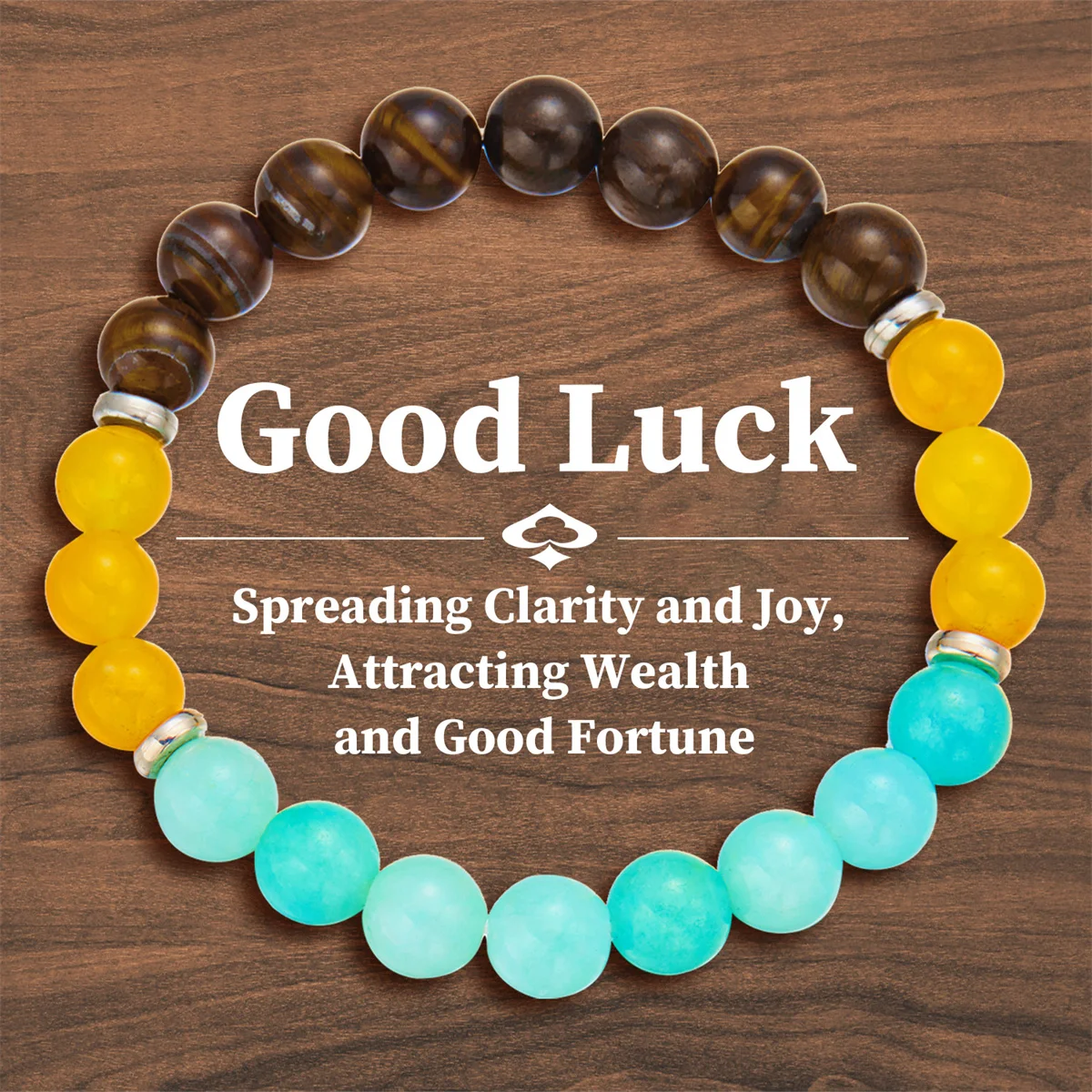 Vibrant success and wealth stone bracelet set