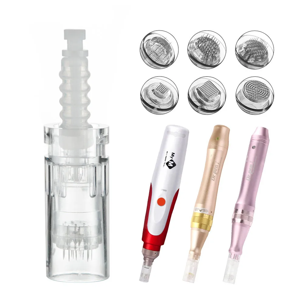 Ago A Cartuccia Da 10 Pezzi Per M5/M7/Mym/N2 Microneedle Dr Pen 9 12 24 36 42Pin Nano Size Per Penna Derma Microneedling
