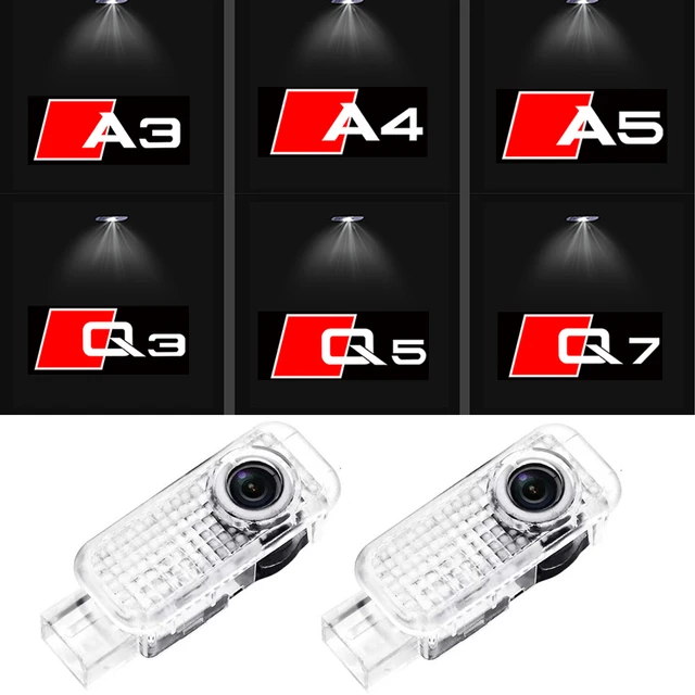 1/2Pcs Car Door Welcome Light Logo Projector Ghost Shadow Lights For AUDI  A3 A4 A5 A7 A8 Q3 Q5 Q7 S3 S4 Auto Styling Accessories