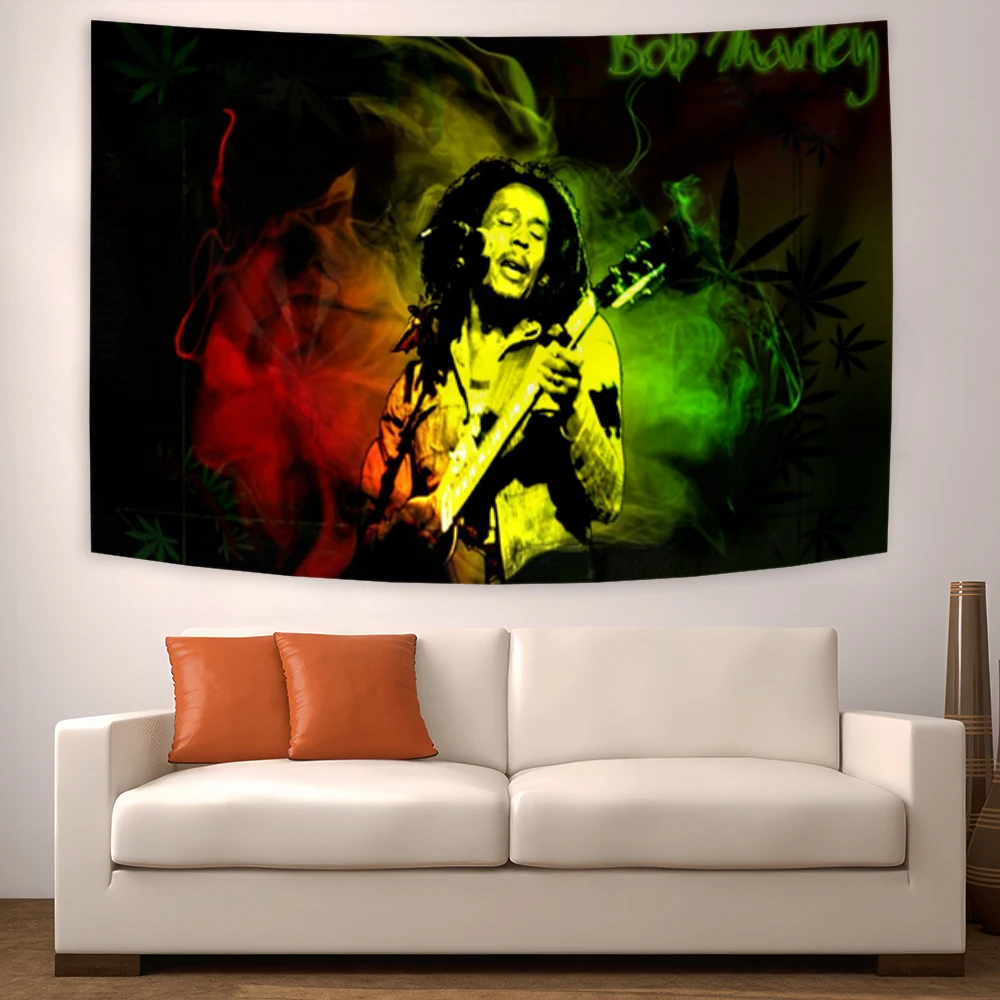 90X150Cm Bob Marley Arazzo Reggae Rock Nostalgico Vecchio Poster Bar Pub Arredamento Camera Da Letto Appeso A Parete Hippie Casa Panno Tessuto Arte