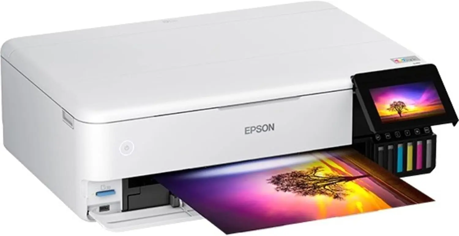 EcoTank Photo ET-8550 Wireless Wide-Format All-in-One Supertank Printer with Scanner, Copier, Ethernet and 4.3-inch 5