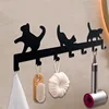 lovely cat shape metal Key Holder for Wall Decorative Key Mount Hanging Key Rack Hallway Entryway Office Kitchen decor 5