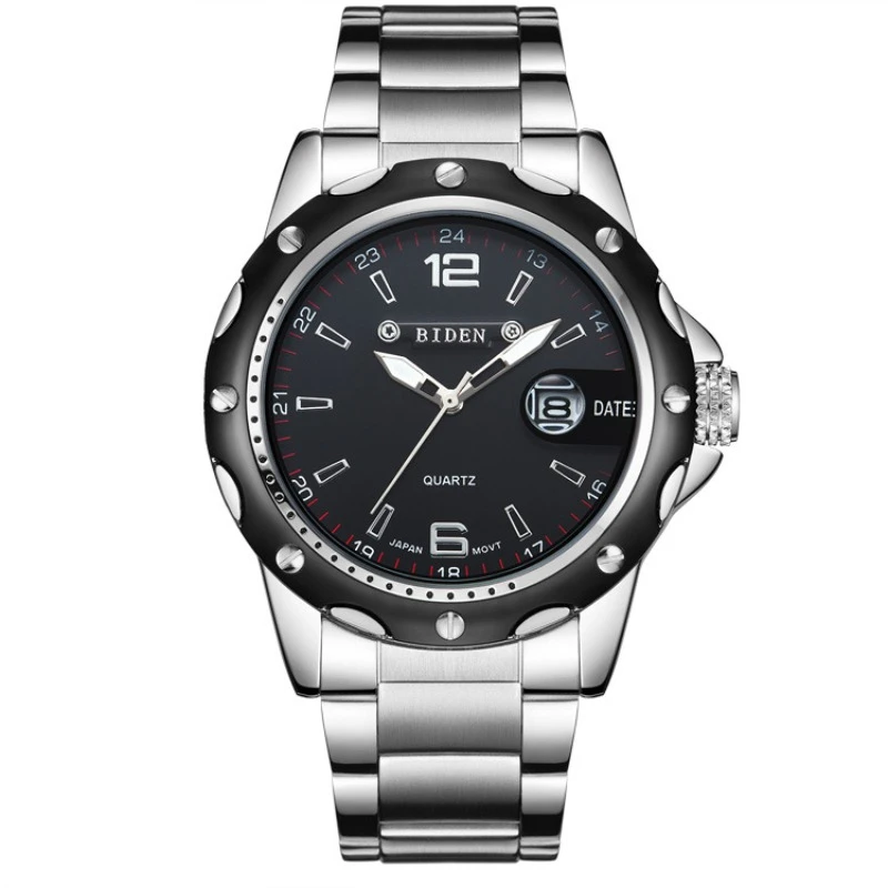Men's Business Watch Waterproof Calendar Glow-in-Dark Multifunctional Steel Band Men's Watch Holiday Gift