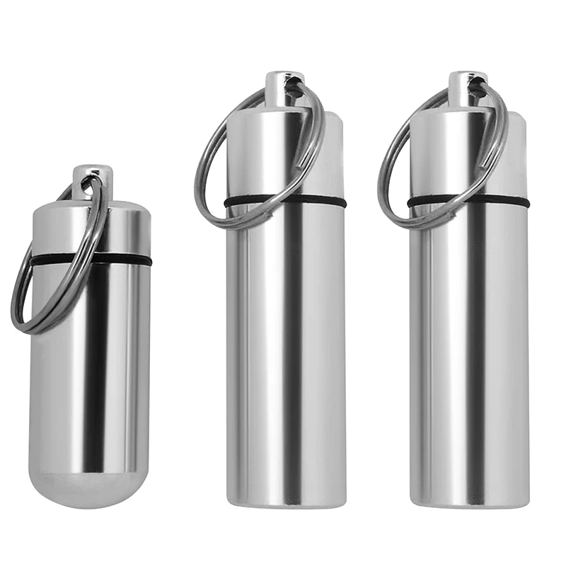 Aluminum Alloy Cotton Signifier Waterproof Sealed Metal Medicine Jar Box Creative Portable Carry