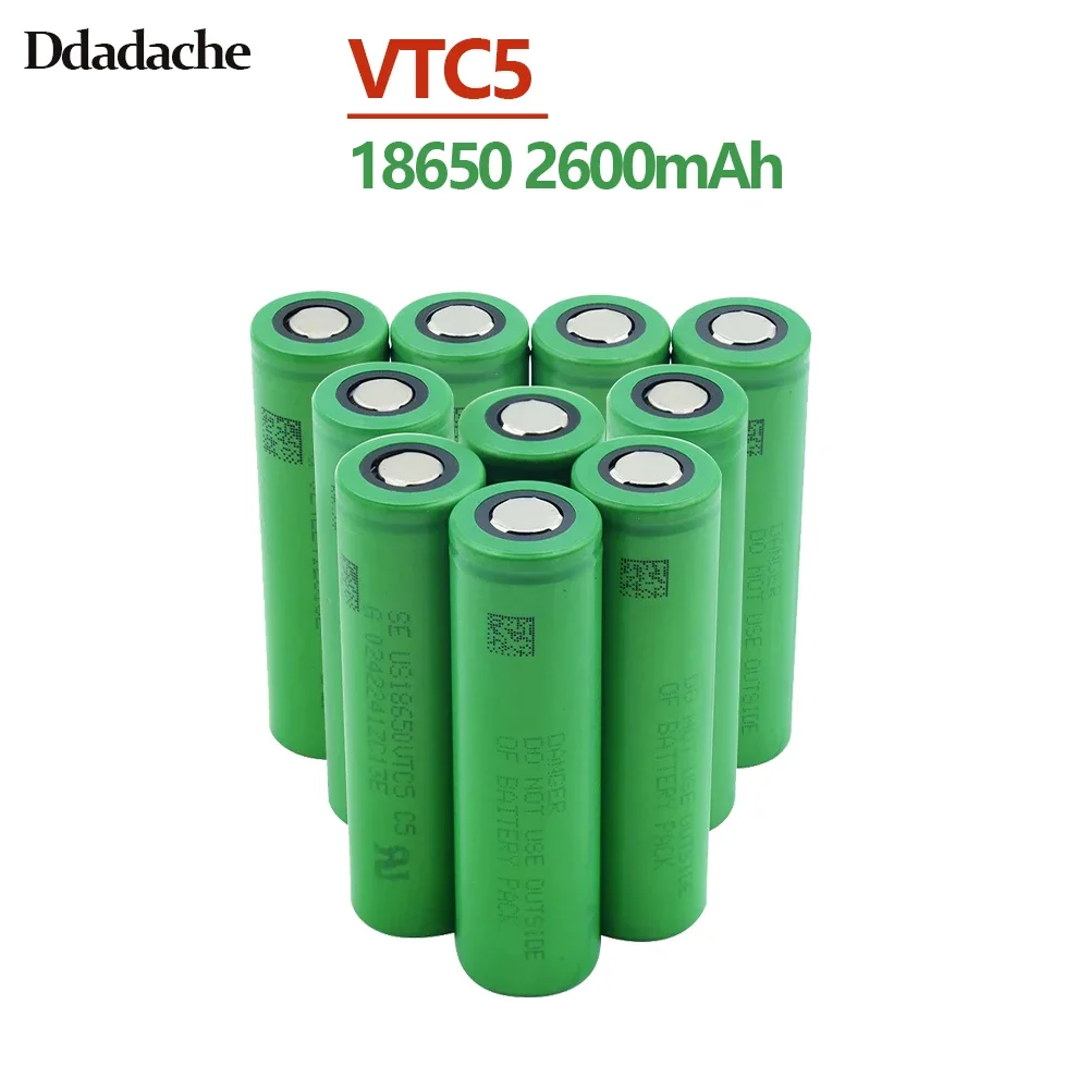100% Originale 3.7 V Volt Ricaricabile Us18650 Vtc5 2600Mah Vtc5 18650 Sostituzione Batteria 3.7 V 2600Mah 18650 Batterie